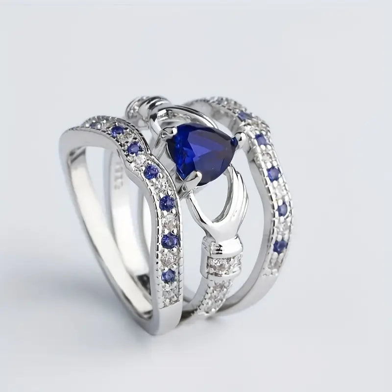 Eternal Lux Azura Ring Set | White Gold 18k
