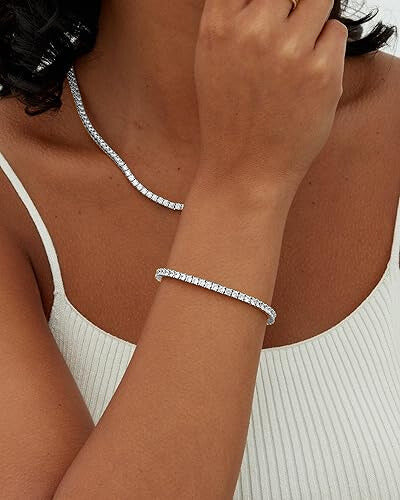 Moissanite Tennis bracelet | White Gold 18k