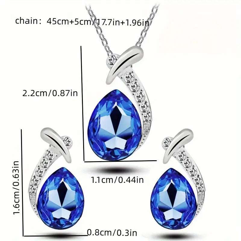 Classic Mermaid Elegance Jewelry Set | White Gold 18k