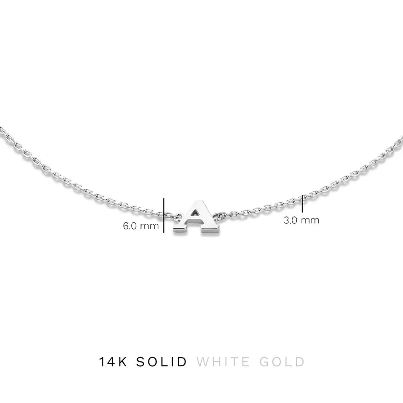 Vita Signa Initial Bracelet | White Gold 14k