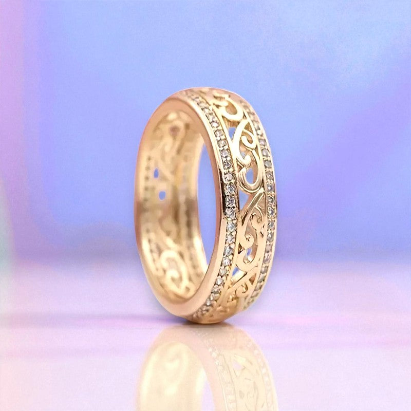 Shiny Hollow Gold Ring | Gold 16k