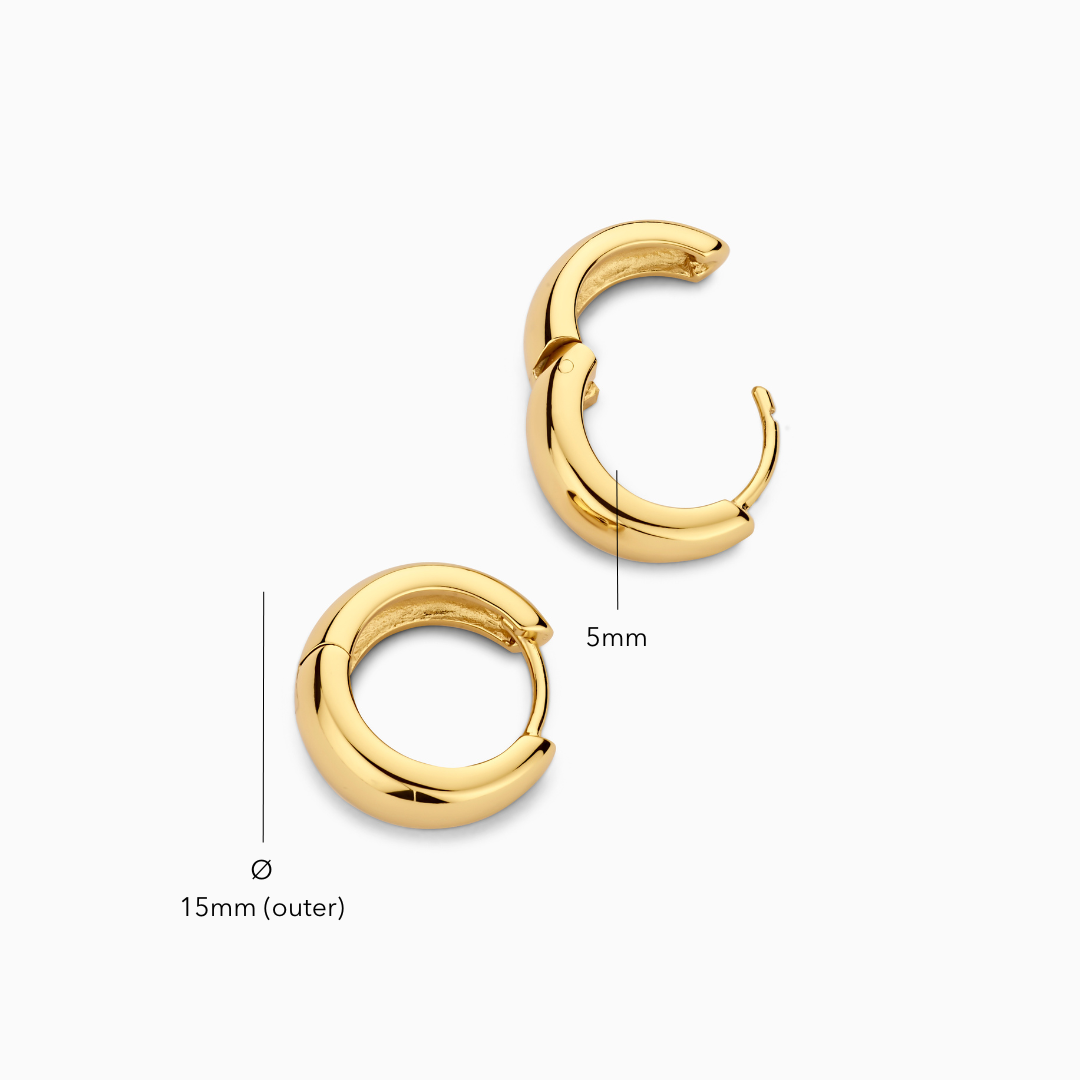 Rue Hoops | White Gold 18k