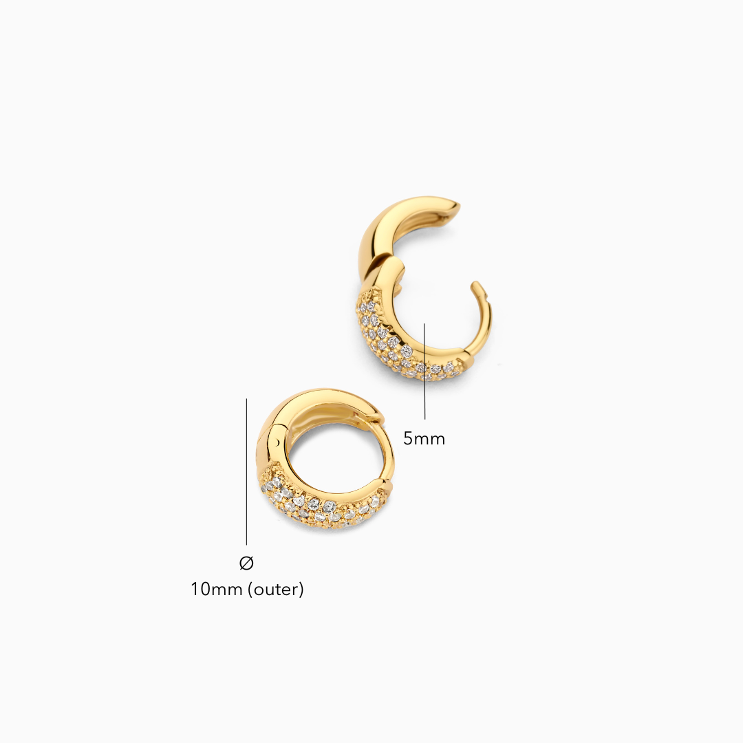 Jules Mini Hoops | White Gold 16k