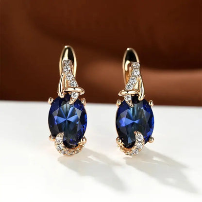 Royal Midnight Drop Earrings | Gold 16k