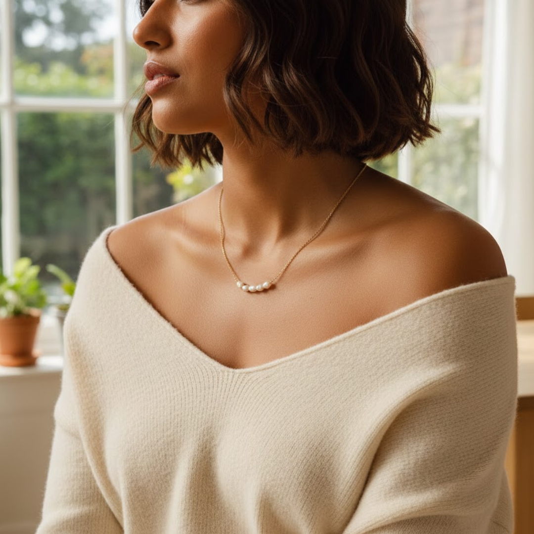 Elegant Freshwater Pearl Choker Necklace