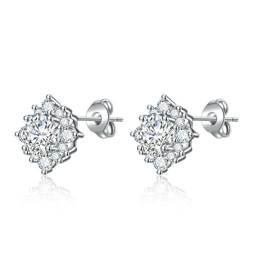 Luna Glow Earrings | White gold 16k