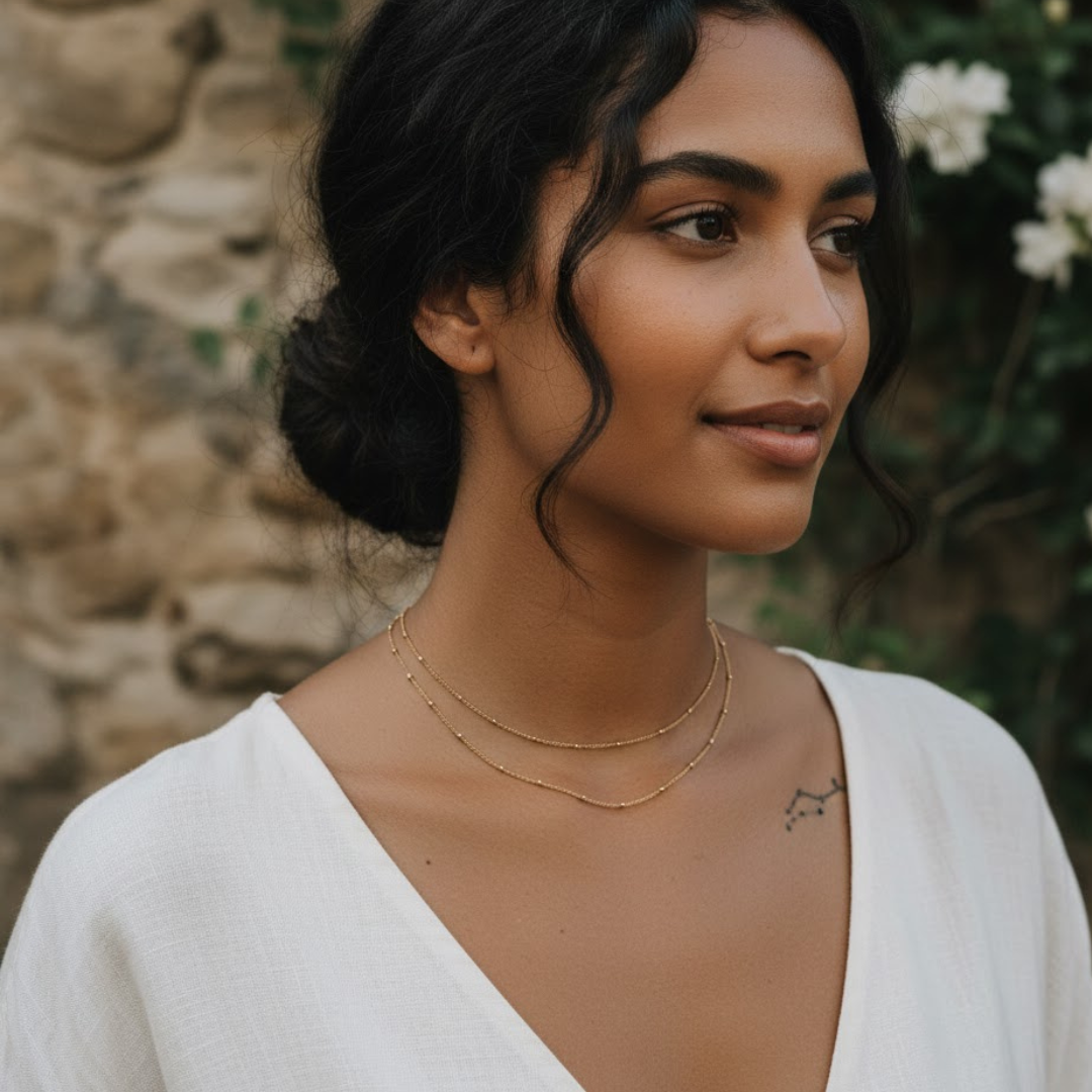 Dual Chain Choker Necklace