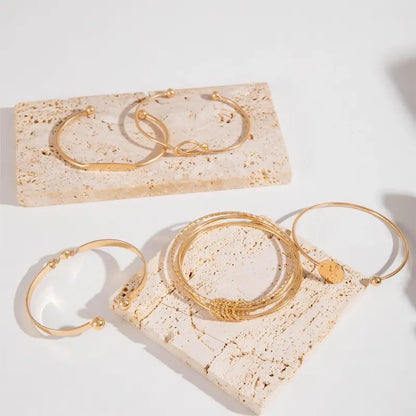 Knotted Elegance Bracelet Set | Gold 18k