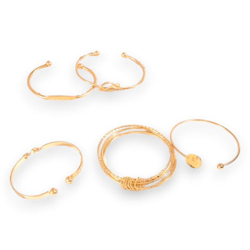 Knotted Elegance Bracelet Set | Gold 18k