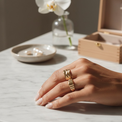Gold Natural Statement Ring