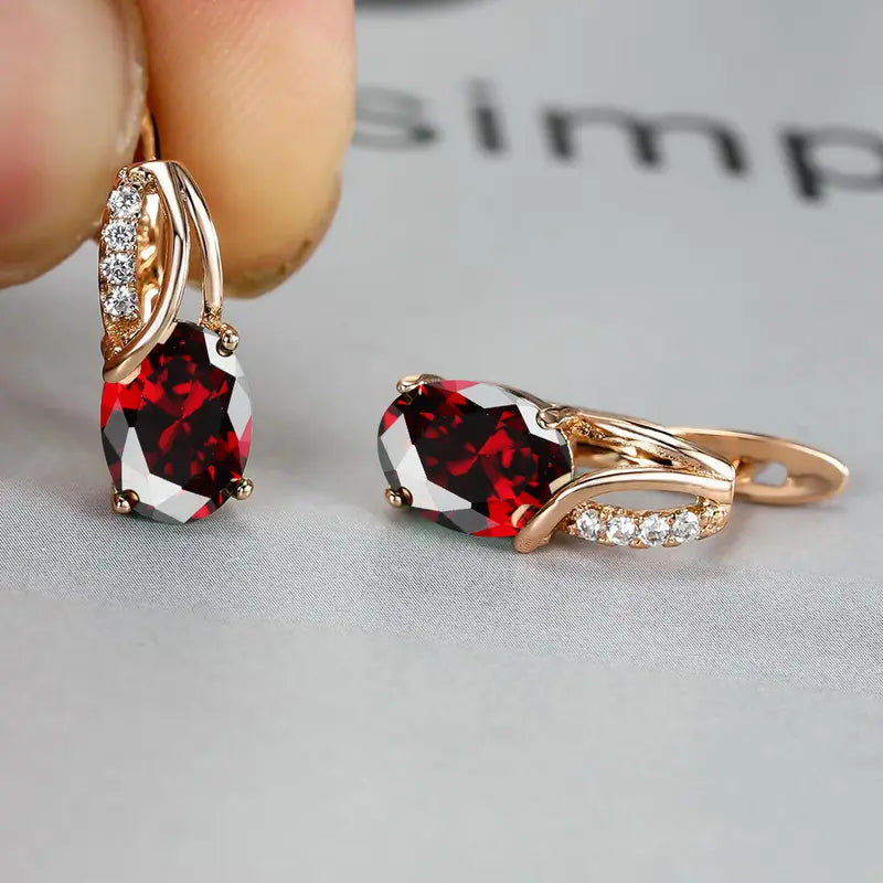 Veressa Ruberine Earrings | Gold 16k