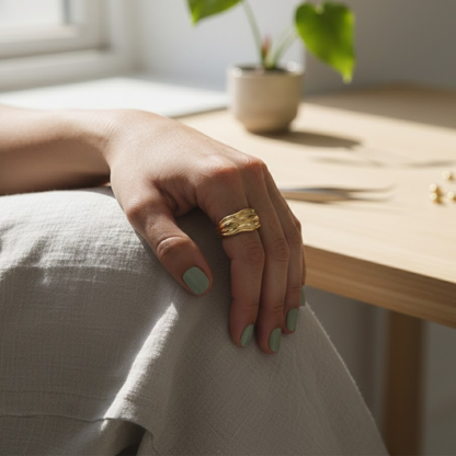 Gold Natural Statement Ring