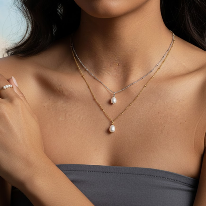 Ornate Pearl Pendant Necklace