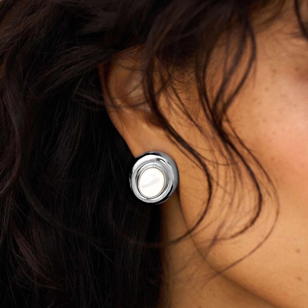 Giselle Pearl Earrings | White Gold 14k