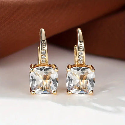Mystic Sapphire Stone Hoop Earrings | Gold 18k