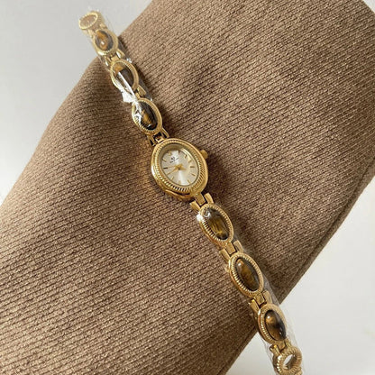Aubrette Elegant Jade Bracelet Watch