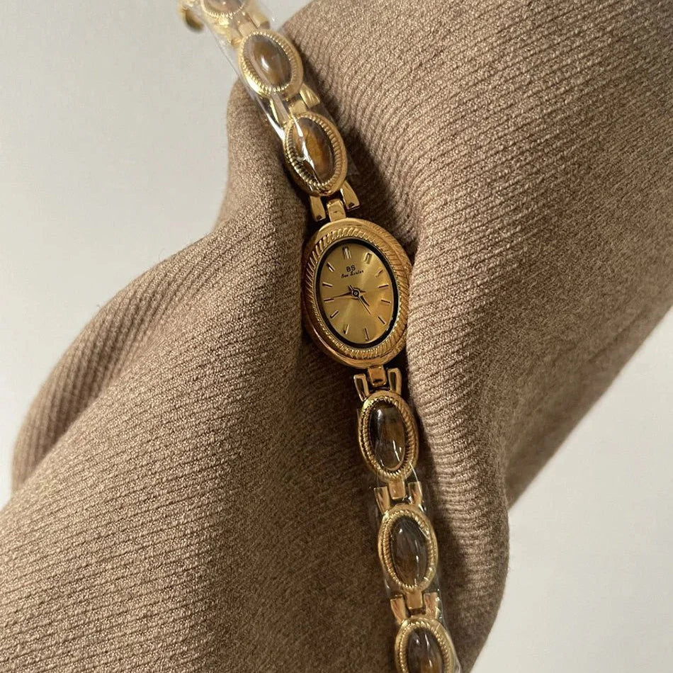Aubrette Elegant Jade Bracelet Watch