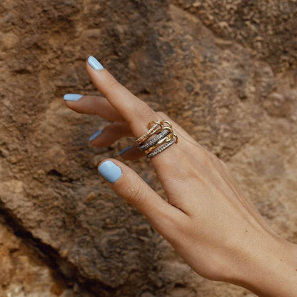 Aurélie Dazzling Zirconia Stacked Ring
