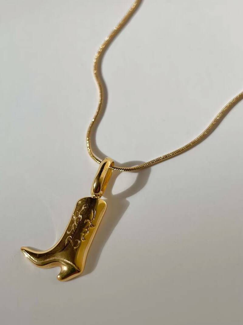Cowboy Boot Charm Necklace