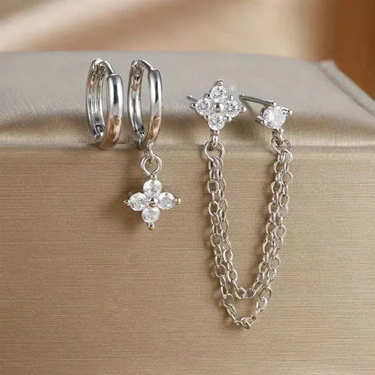 Diantha Floral Hoop Earring Set