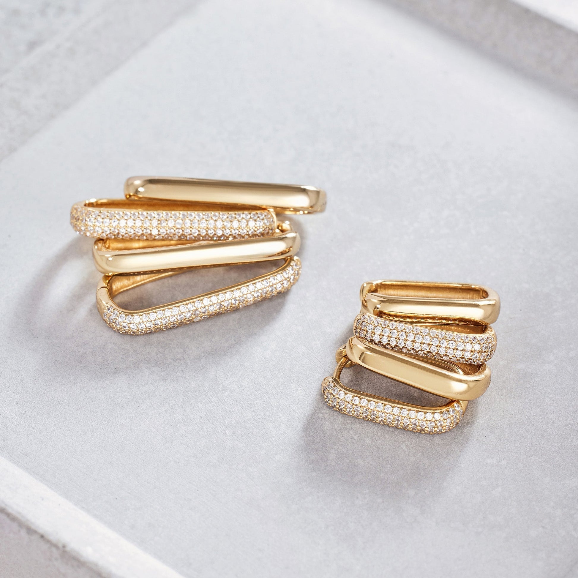 Large Icon Hoops | White Gold 18k
