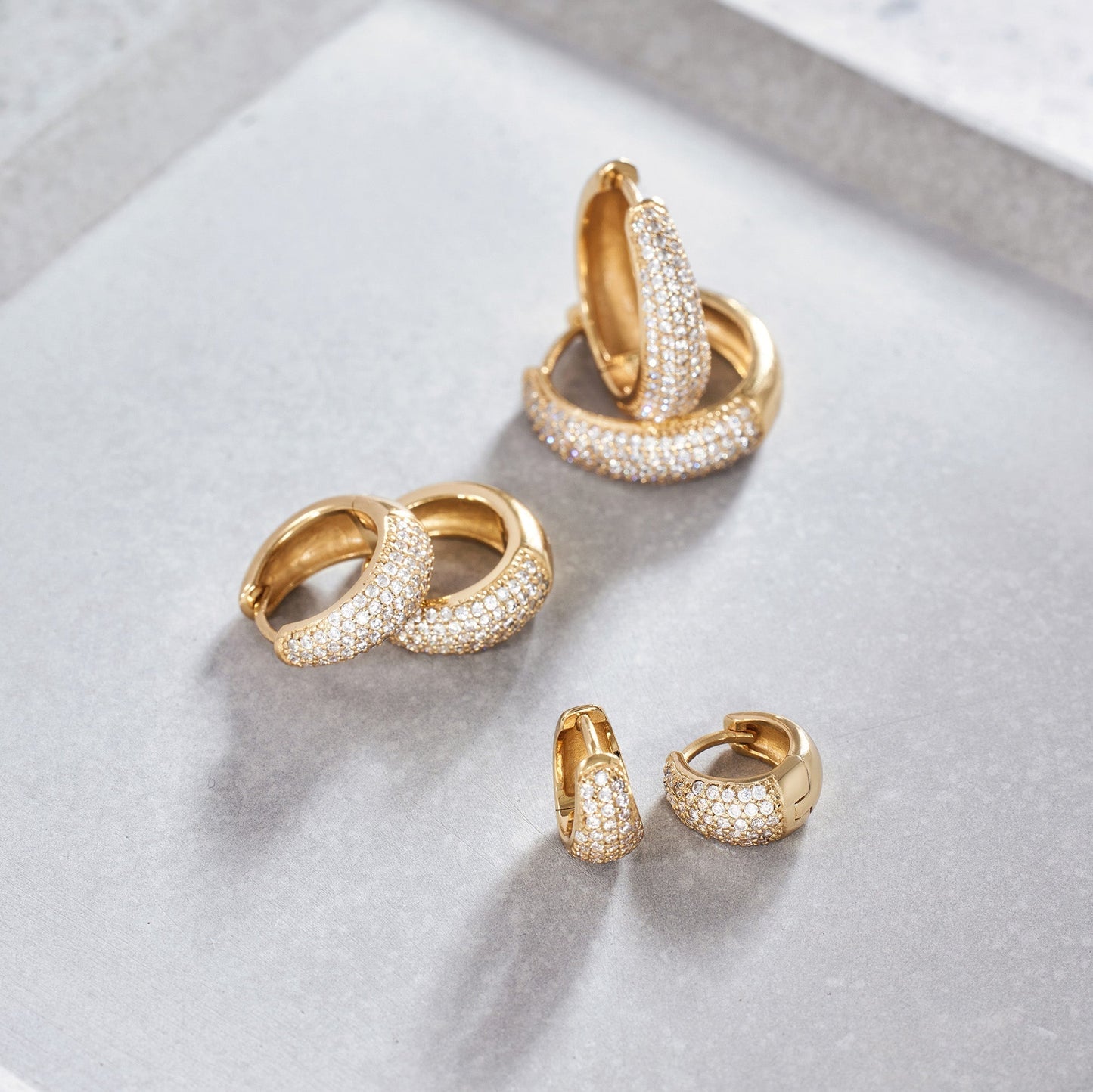 Jules Mini Hoops | White Gold 16k