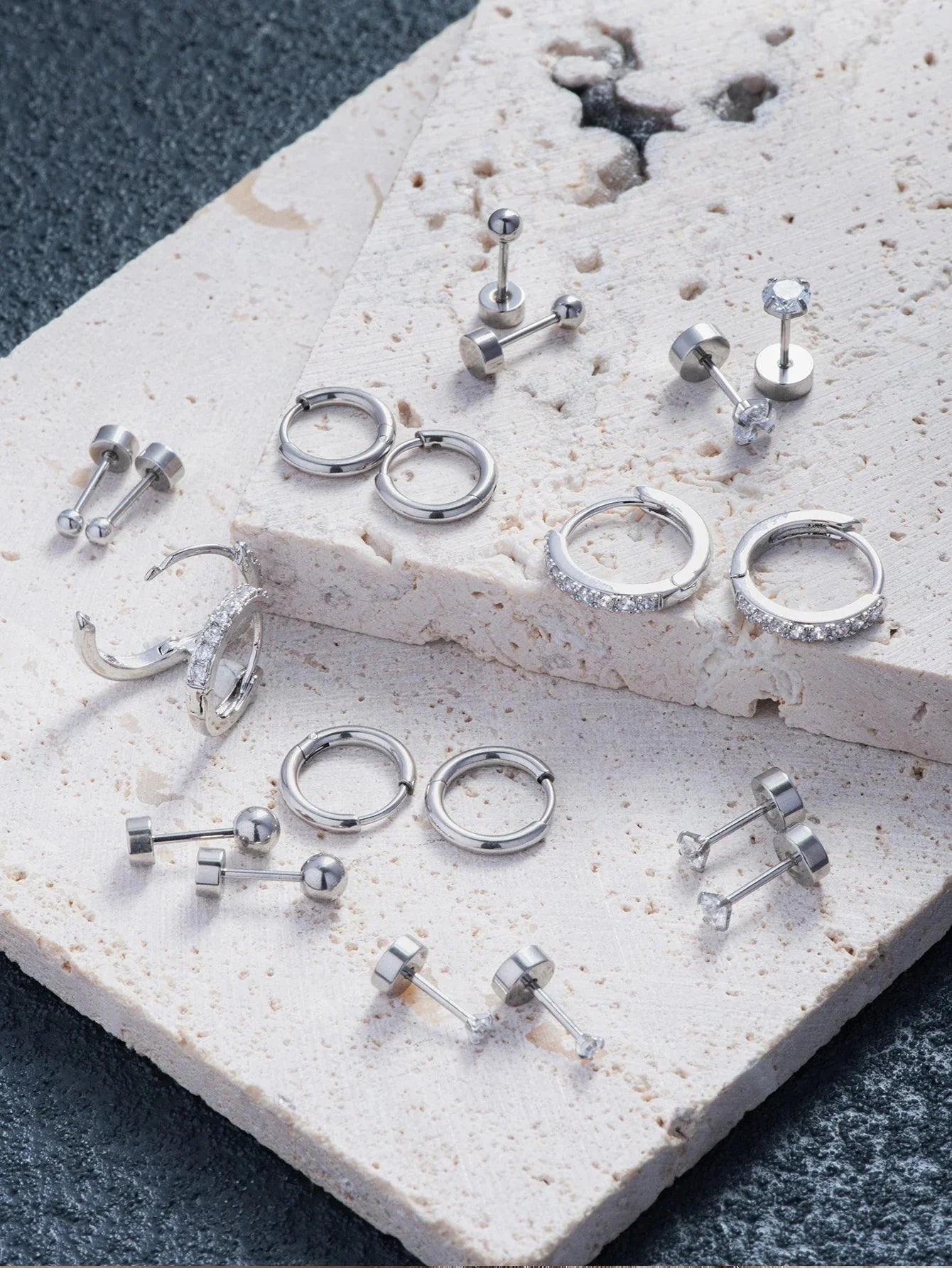 Emma Hoop Earring Set - 10 Pairs