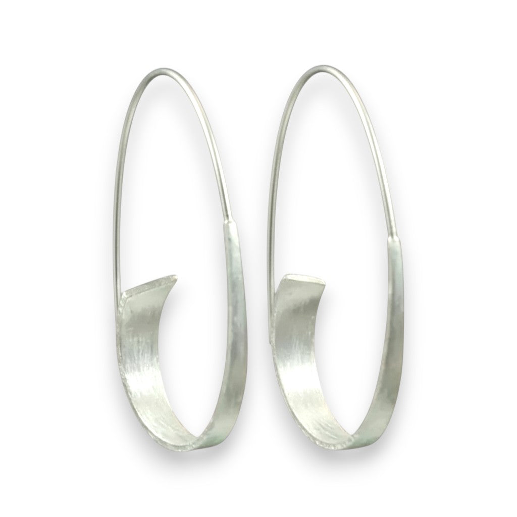 Vintage Spiral Earrings | White Gold 16k