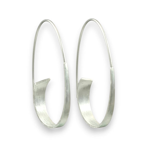 Vintage Spiral Earrings | White Gold 16k