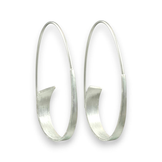 Vintage Spiral Earrings | White Gold 16k