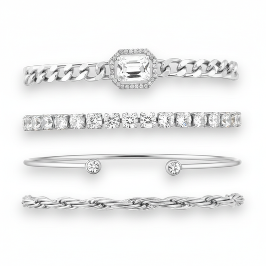 Domitia Calvina Bracelet Set | White Gold 18k