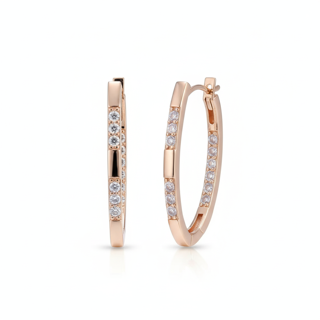 Exquisite Zirconia Earrings | Gold 16k