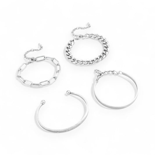 Elan Mercer Bracelet Set | White Gold 18k