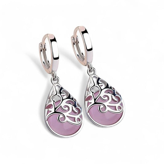 Exquisite Tree of Life Earrings | White Gold 18k
