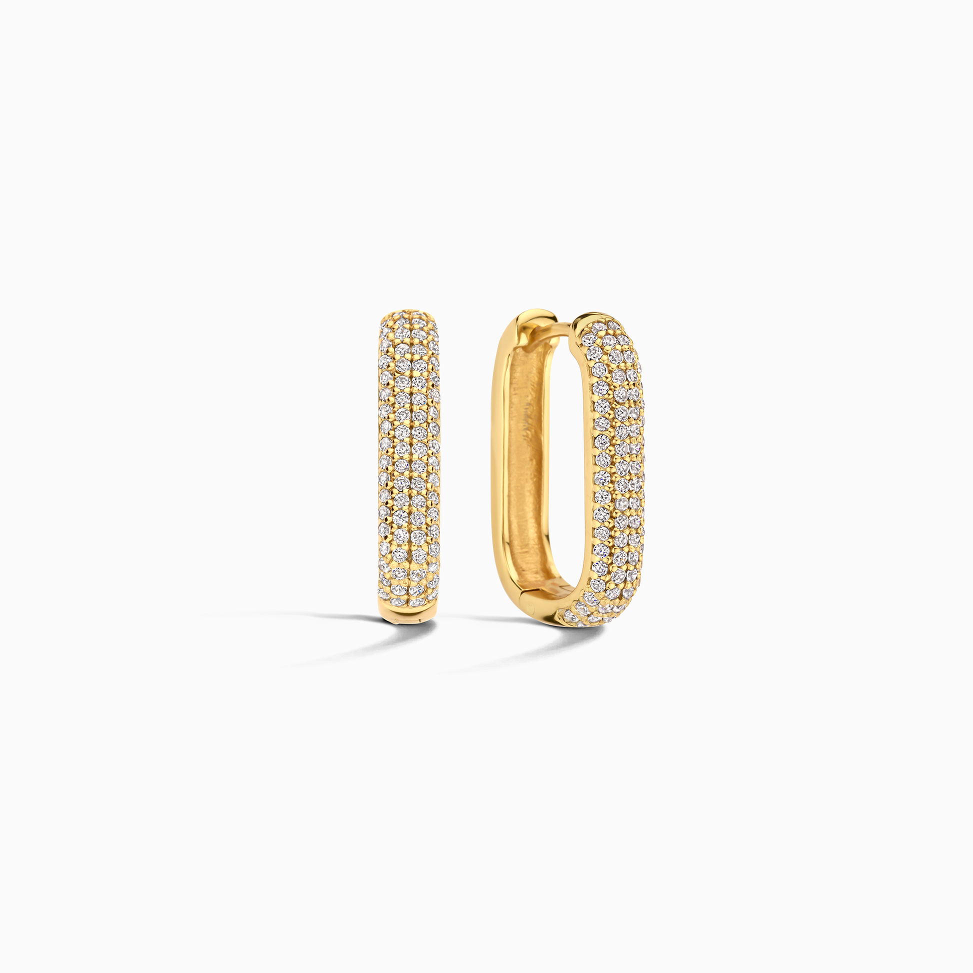 Icon Pavé Hoops | White Gold 18k