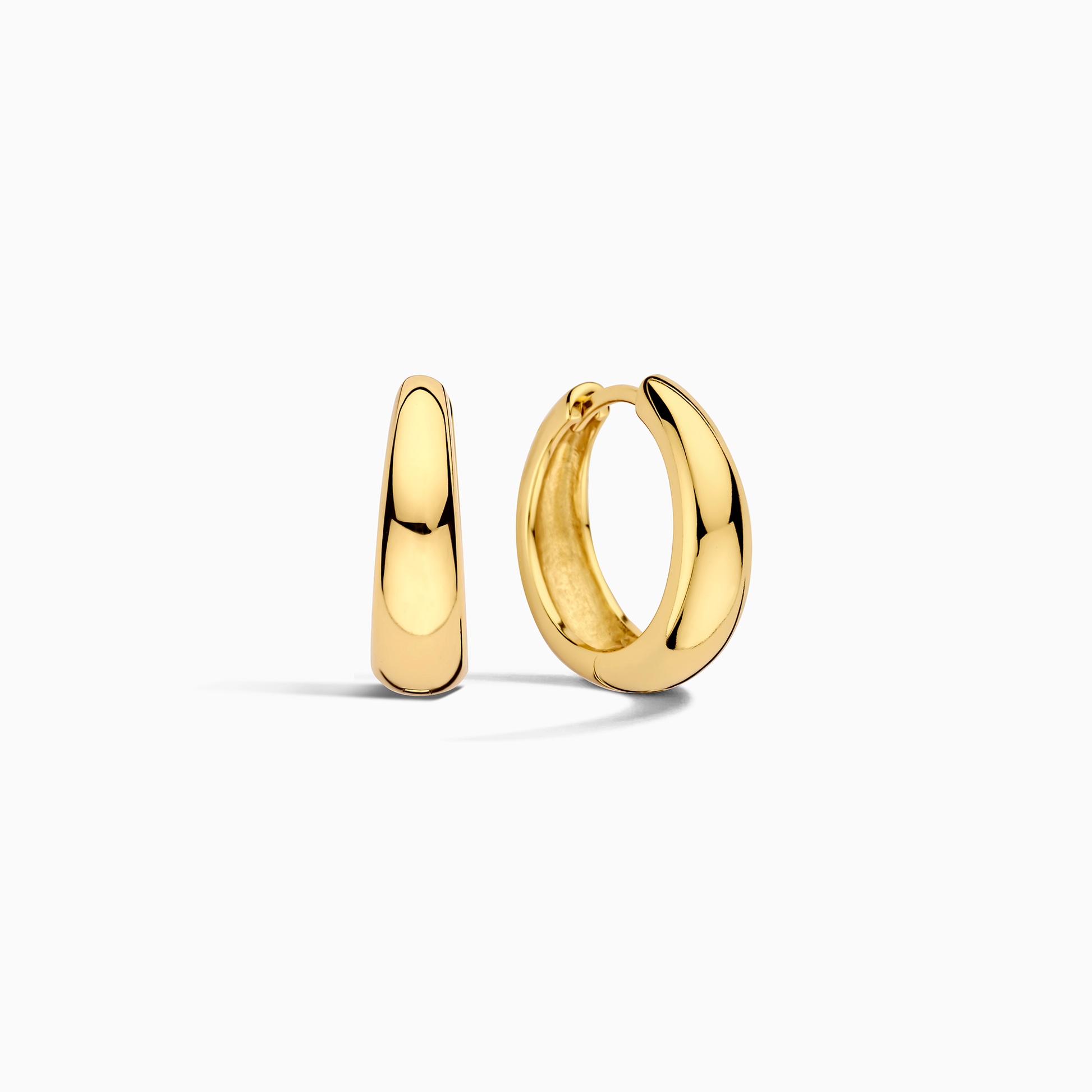 Rue Statement Hoops | White Gold 18k