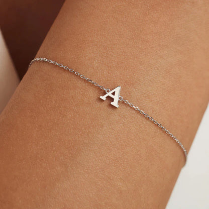 Vita Signa Initial Bracelet | White Gold 14k