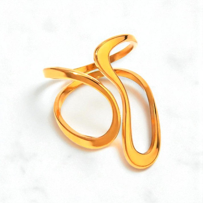 Irregular Wavy Ring | Gold 18k