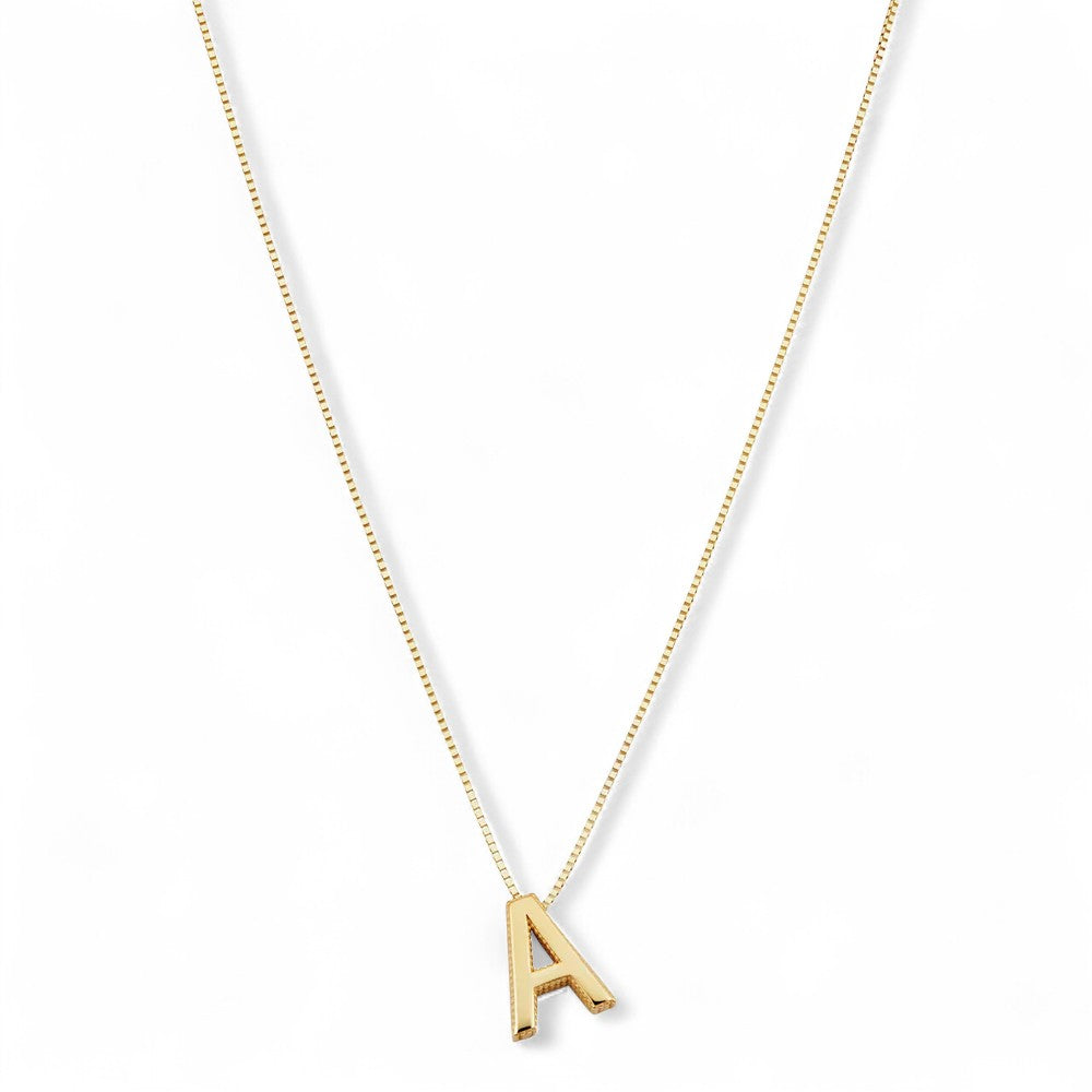 Love letter initial necklace | Gold 18k