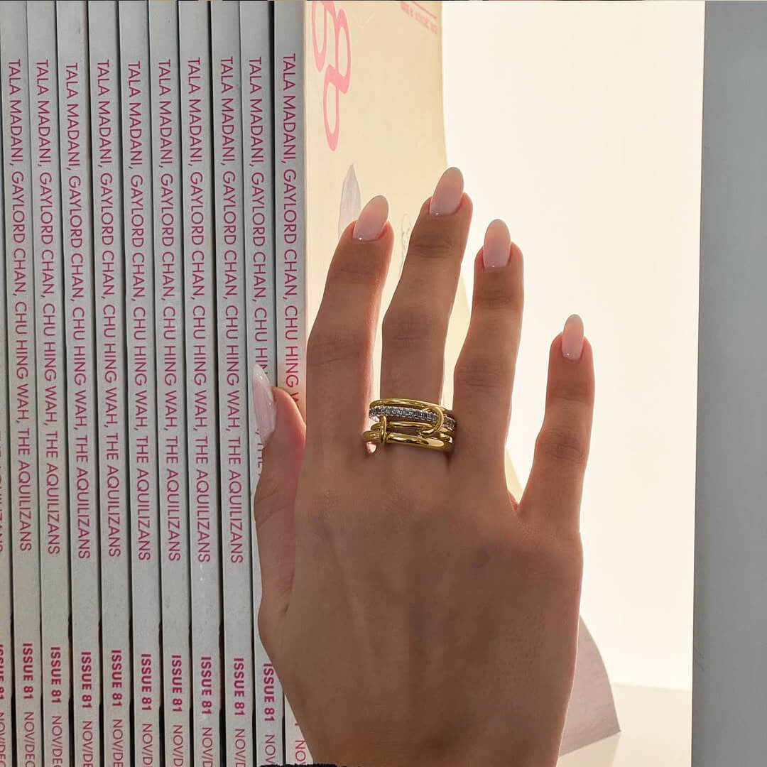 Ivana Minimalist Stacked Four Band Ring