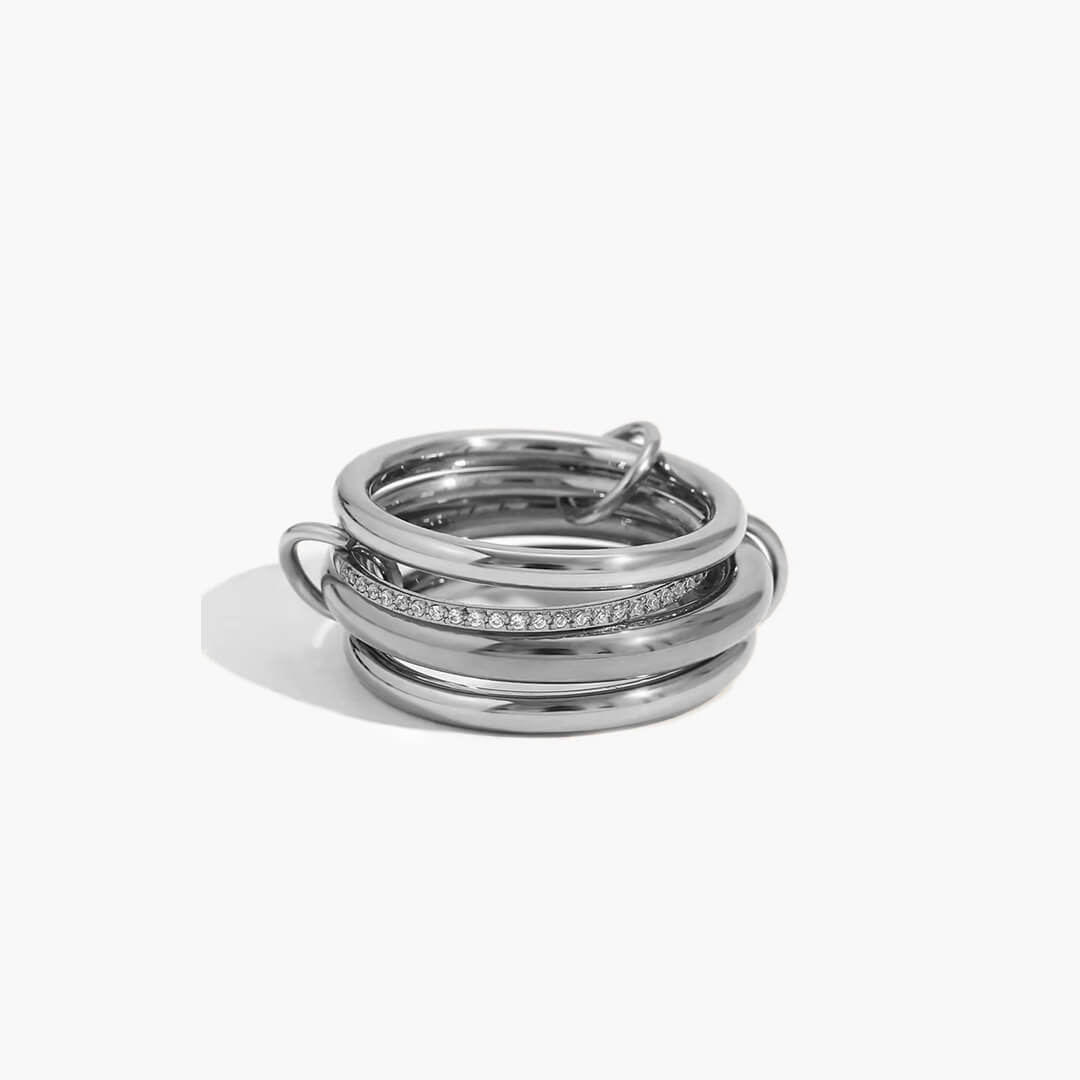 Ivana Minimalist Stacked Four Band Ring
