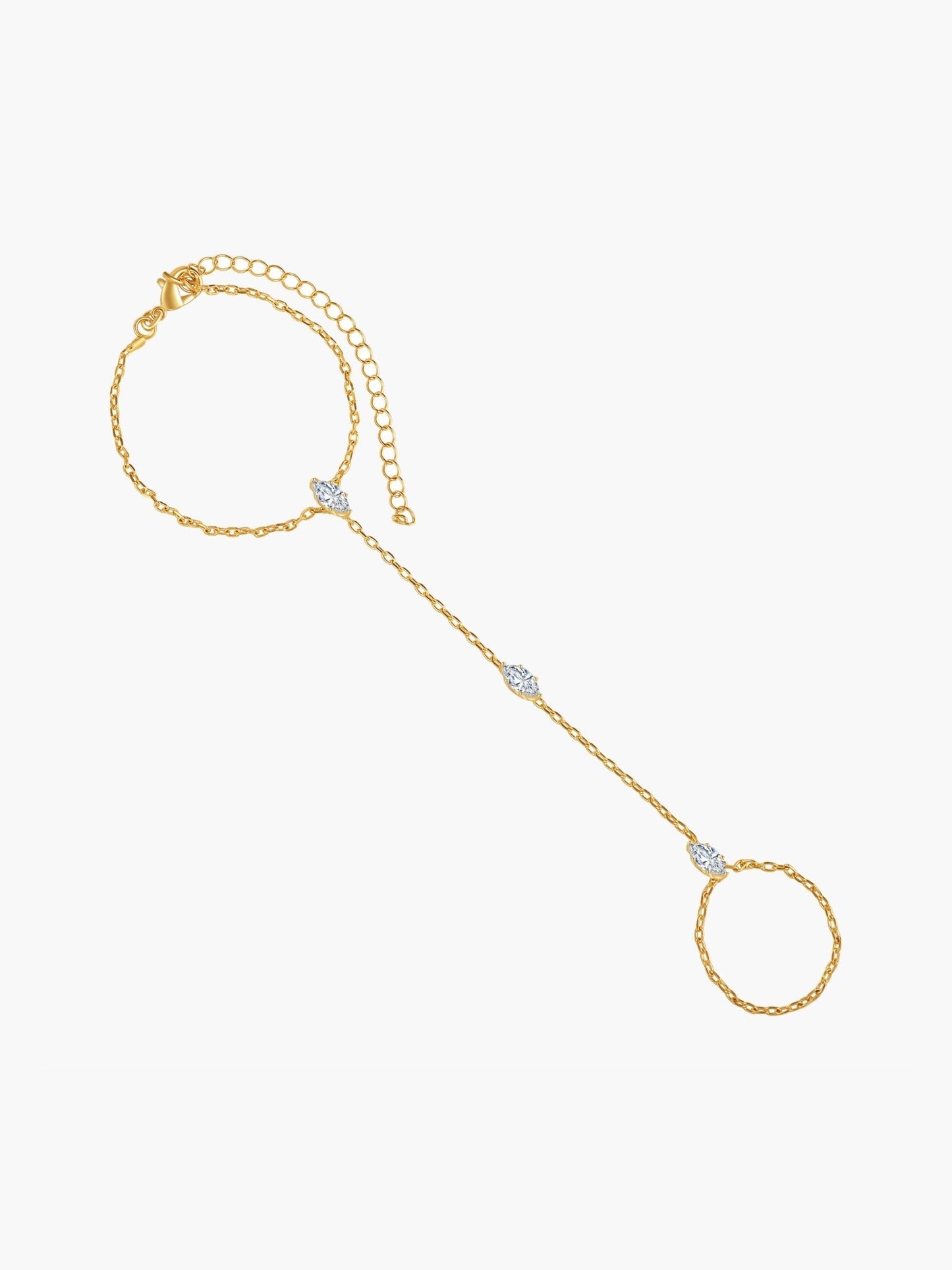 Marquise Zirconia Chain Bracelet