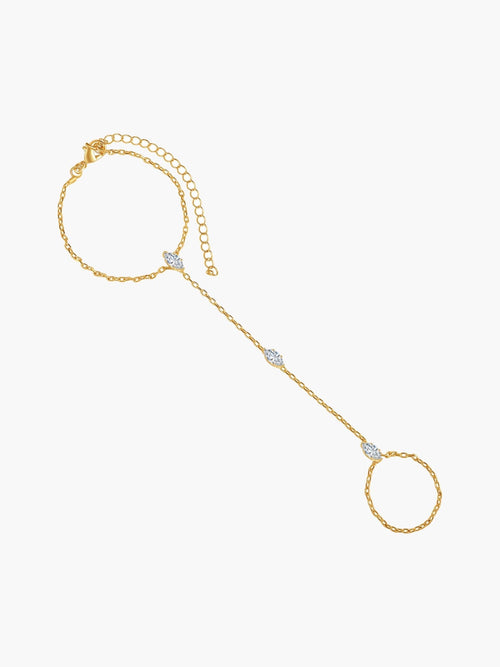 Marquise Zirconia Chain Bracelet