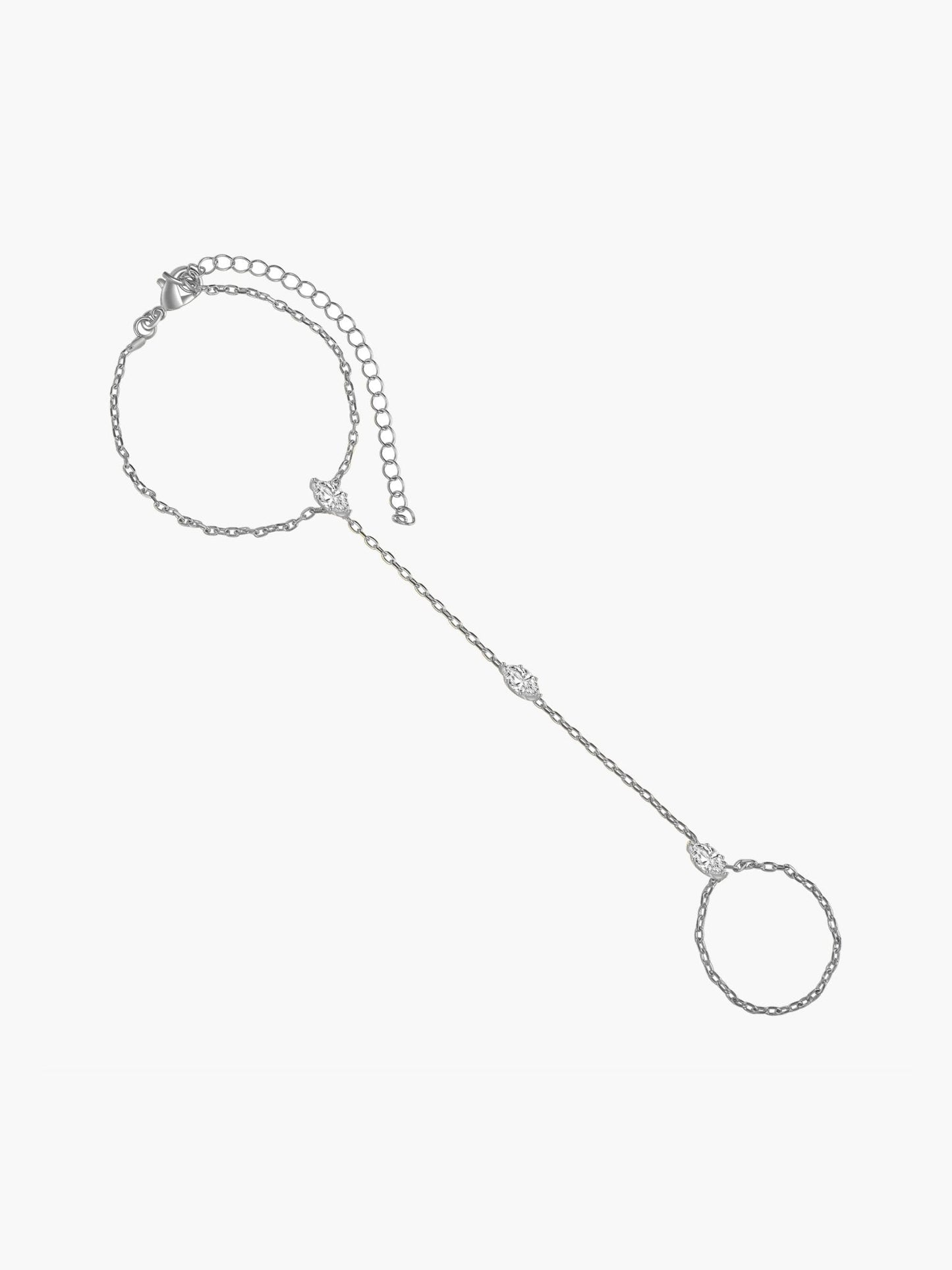 Marquise Zirconia Chain Bracelet