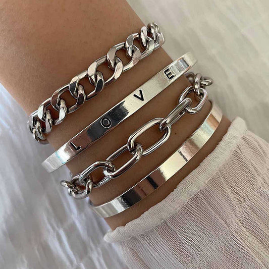 Elan Mercer Bracelet Set | White Gold 18k