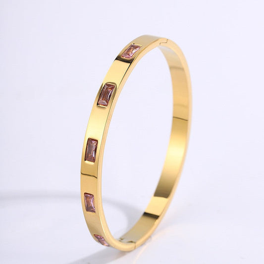 Renata Scarlatti Bracelet Pink | Gold 16k