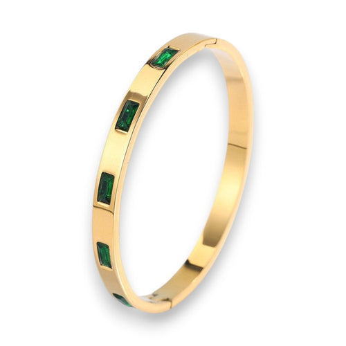 Renata Scarlatti Bracelet Green | Gold 16k