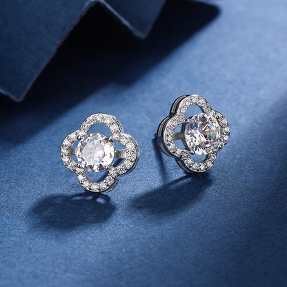 Aria Clover Charm Set | White Gold 16k