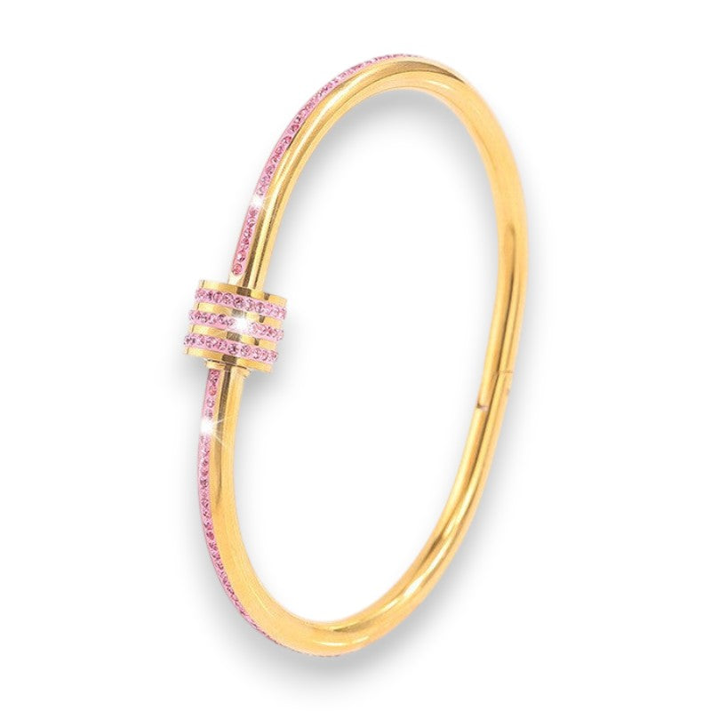 Tessandra Virelli Bracelet Pink | Gold 16k