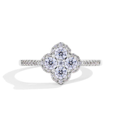Soraya Clover Ring | White gold 18k